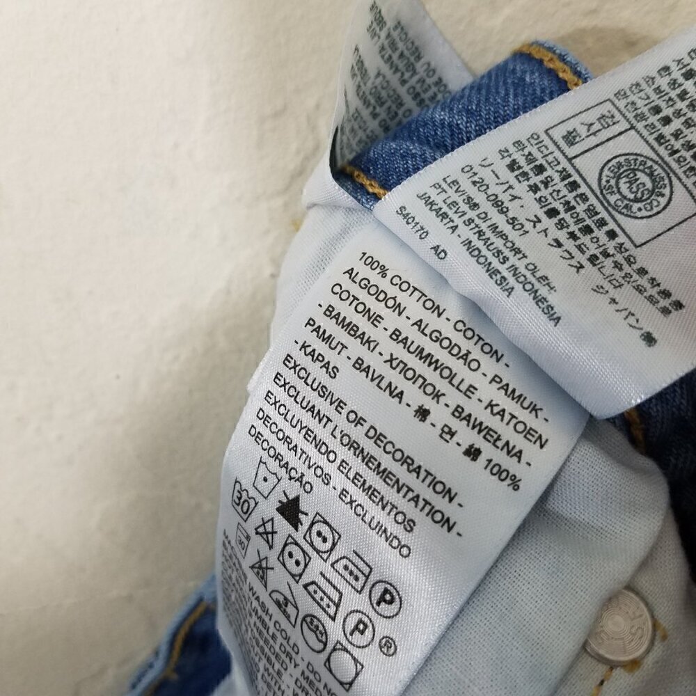 Levi's Premium 501 Button Fly Jean Shorts Blue Size 28 - Picture 7 of 7